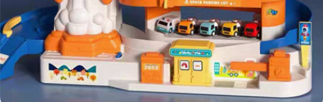 太空轨道车闯关大冒险汽车大楼停车场小火车儿...