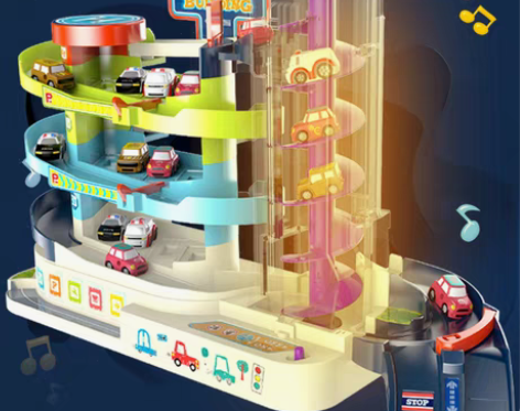 转卖儿童汽车大楼停车场玩具电动轨道宝宝益智...