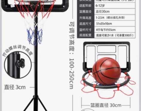 转卖可移动篮球架小学生室内标准篮球框户外初...