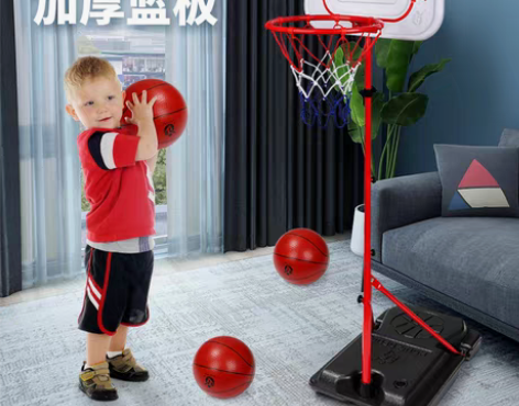 转卖室内儿童篮球架可升降户外宝宝家用投篮框...
