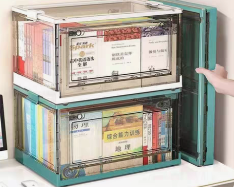 包邮折叠收纳箱透明带轮加大加厚双开门学生放...