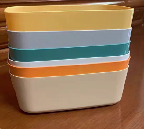 包邮杂物收纳筐学生桌面零食储物盒塑料化妆品...