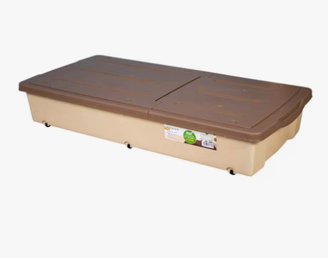 转卖床底箱衣服被子收纳盒特大号床下储物箱透...