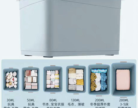 转卖佳帮手加厚特大号收纳箱塑料衣服储物盒衣...