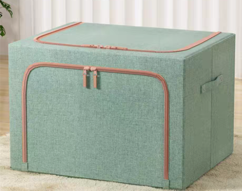 转卖加厚棉麻衣服收纳箱布艺衣物整理盒折叠衣...