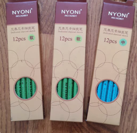 尼奥尼炭笔正品nyoni 软性专业速写软炭...