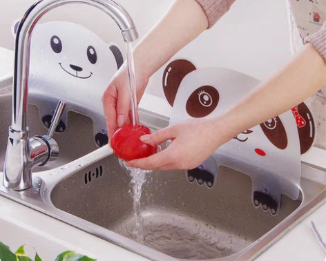 包邮吸盘式水池挡水板厨房洗菜盆家用水槽台面...