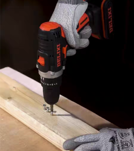 包邮德力西锂电钻充电式家用多功能手电钻转冲...