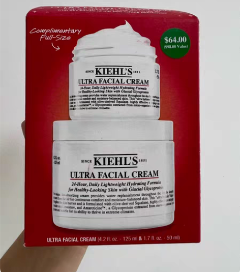 包邮海淘科颜氏高保湿面霜125ml、50m...