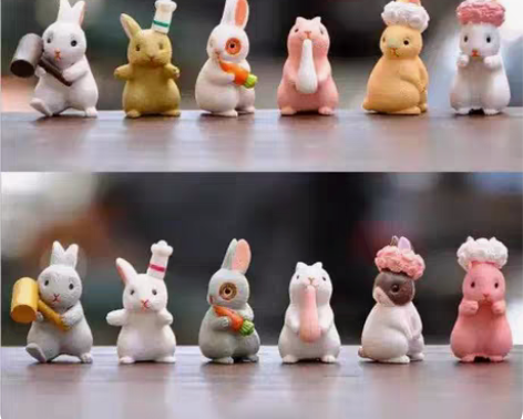 包邮【2元包邮】12只可爱小兔子仿真迷你小...