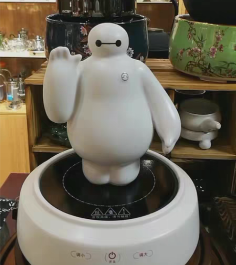 包邮创意大白卡通可爱陶瓷创意摆件 桌面书柜...
