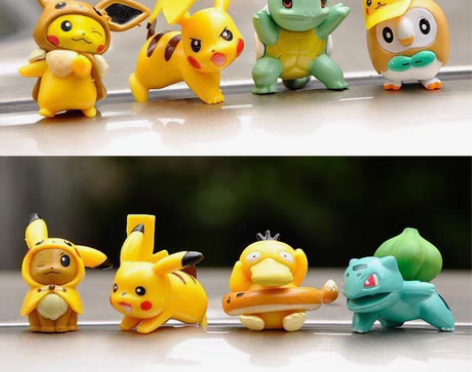 包邮8个=22包邮 可爱皮卡丘仿真迷你小动...