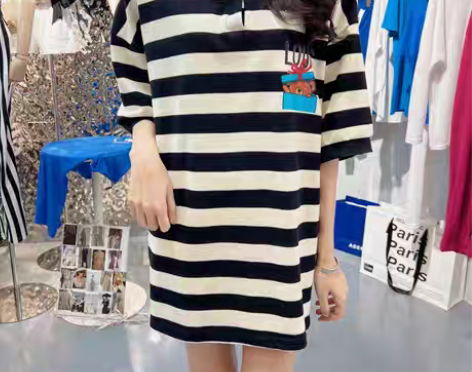 转卖3.28#欢欢#韩版polo领卡通撞色...