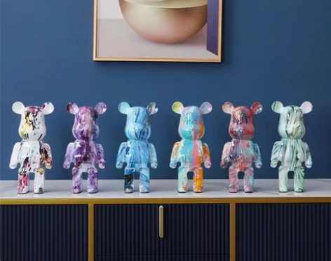 网红卡通创意暴力熊存钱罐家居客厅装饰品电视...