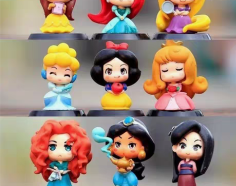 包邮版公主手办动漫美人鱼灰姑娘摆件可爱女生...