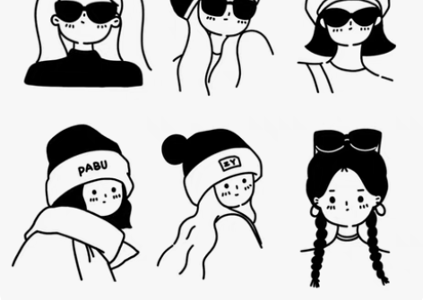 q版手绘ins卡通可爱动漫情侣头像定制漫画...