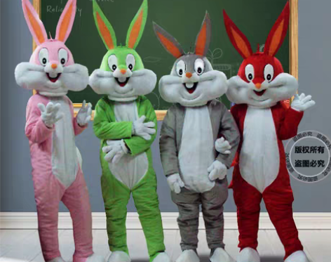 转卖兔八哥卡通人偶服装复活节兔子行走道具服...