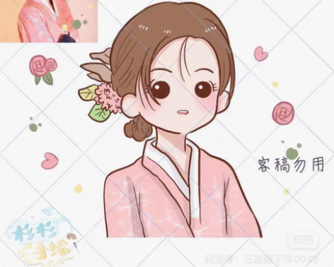 手绘q版卡通头像真人照片转信漫画人物定制情...