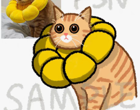 包邮【欢迎来图定制】卡通猫猫头像手绘定制 ...