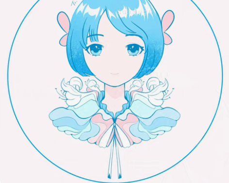 【浅蓝】小清新漫画风格真人照片手绘定制 情...