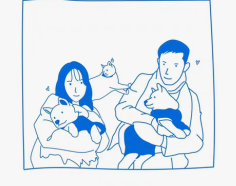 豆豆眼头像手绘头像定制ins风漫画人物真人...