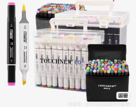 包邮全新touchnew软头双头彩色马克笔...