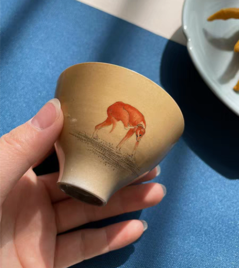 包邮景德镇｜纯手绘柴烧主人杯 转手原因 收...