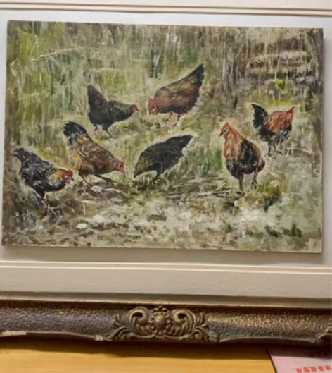 包邮曹宝鑫老师亲笔油画1幅，实物拍摄，品相...