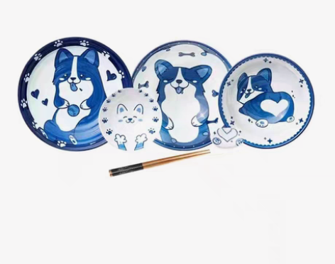 包邮包邮共禾京品一人食餐具套装日式风格柯基...