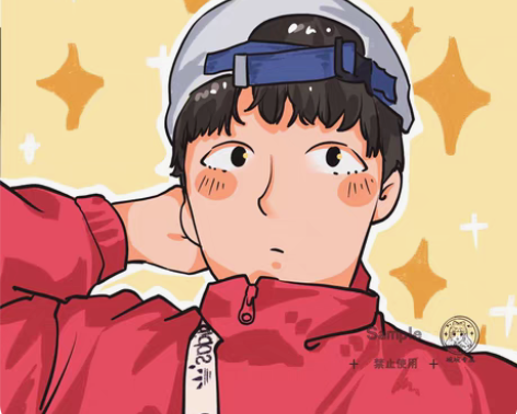 少年漫画风漫画手绘Q版头像 简笔画照片 情...