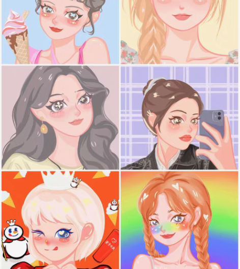 包邮鸭鸭风手绘头像漫画定制真人照片转手绘带...