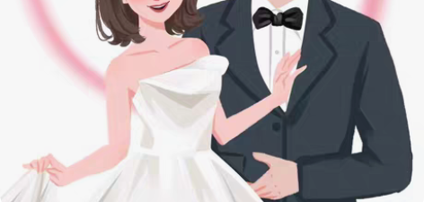 包邮手绘Q版婚纱照 情侣卡通人物形象真人照...
