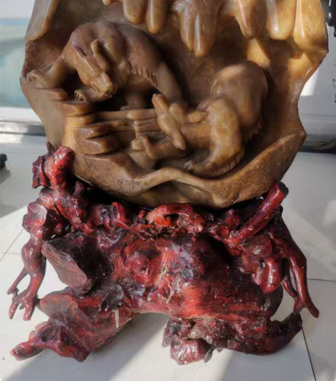 包邮玉石摆件，树根底座，高品质镇宅摆件， ...