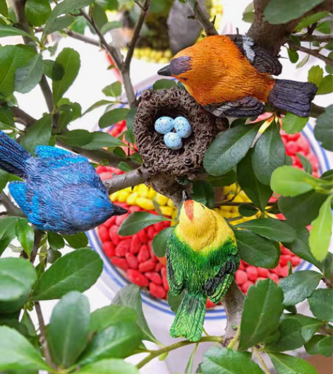 包邮【特价清仓】微景观摆件小鸟树脂工艺品可...