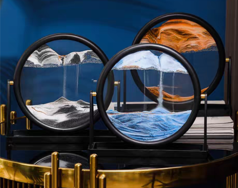 转卖【跨年狂欢】流沙画摆件轻奢沙漏家居客厅...