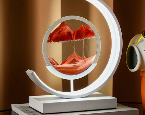 转卖创意解压流沙画摆件玻璃沙漏办公桌面客厅...