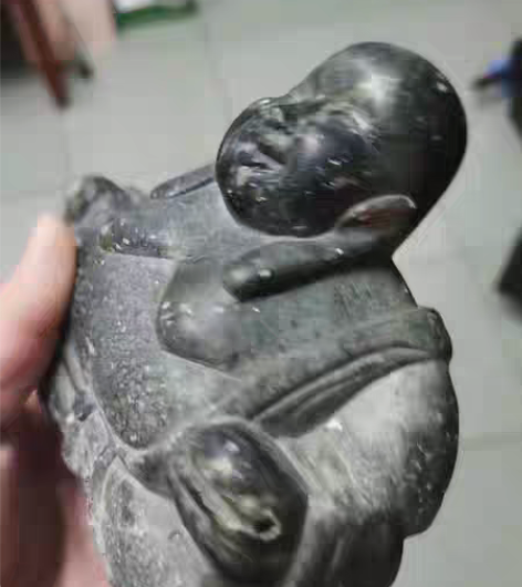 包邮清代弥勒佛。材质岫岩玉，摆件。开门包老...