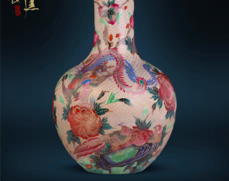 转卖景德镇陶瓷器，仿古手绘掐丝珐琅彩花瓶，...