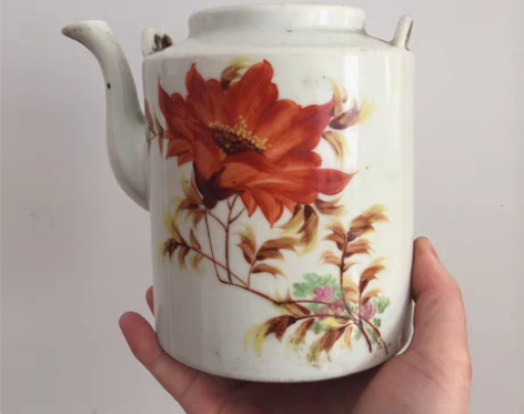 #粉丝福利# 景德镇茶壶解放前茶壶提梁壶手...