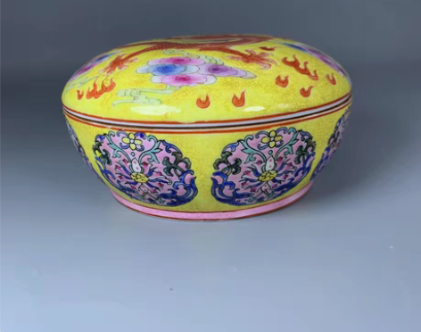 包邮景德镇老厂货瓷器，重工粉彩手绘珐琅彩帝...