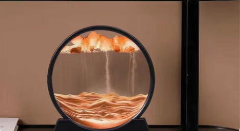 包邮轻奢3D动态流沙画摆件解压沙漏桌面装饰...