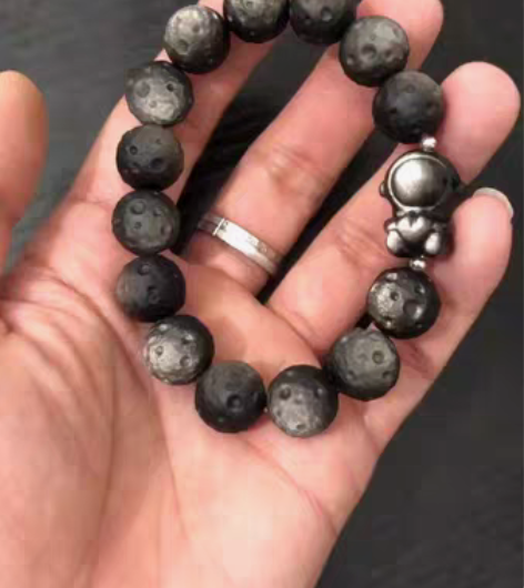 包邮天然银曜石 陨石面 陨石坑 星球 月球...