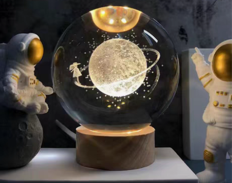包邮创意发光水晶球宇航员系列发光小夜灯星空...