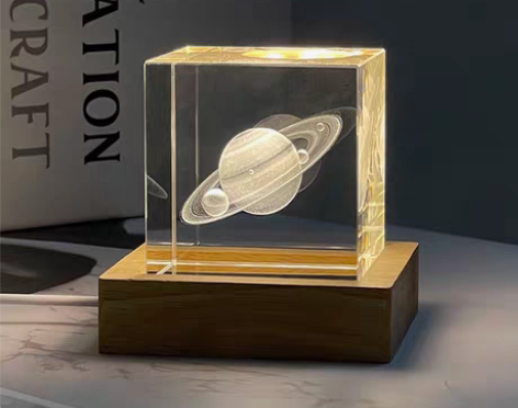 包邮银河系列水晶球小夜灯卧室桌面创意摆件送...