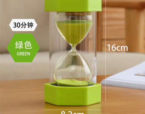 转卖儿童沙漏计时器30分钟漏斗漏沙 颜色分...