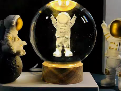 宇宙系列水晶球小夜灯桌面卧室摆件情侣闺蜜学...
