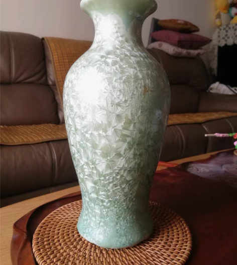 包邮结晶釉花瓶，567年代建国初花瓶，高度...