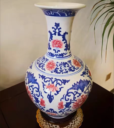 包邮店面不开了青花釉里红赏瓶景德镇陶瓷器青...
