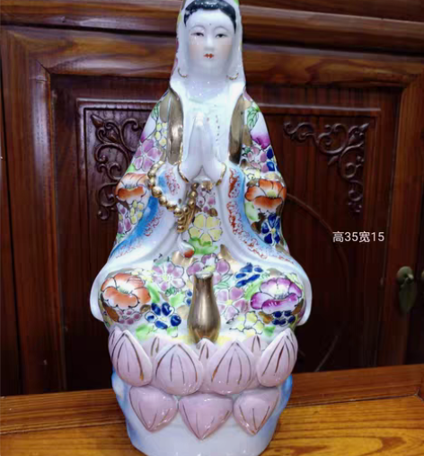 包邮家里的瓷器观音，我们家是信佛的所以闲置...