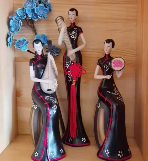 转卖新婚新房装饰品现代中式仕女摆件家居客厅...